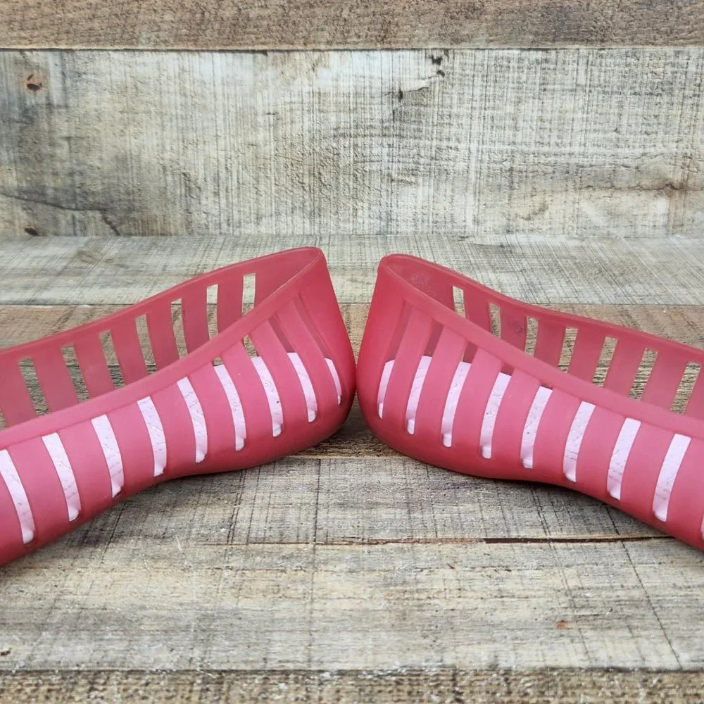 Crocs Adrina II Jelly Flat Women 5 Pink Slip On Sandal Cutout Design Waterproof - Picture 4 of 9